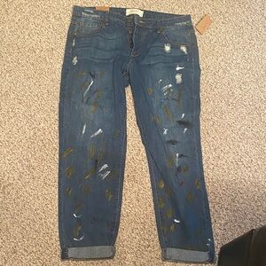 RACHEL Rachel Roy Artistic Blue Straight Leg Jeans